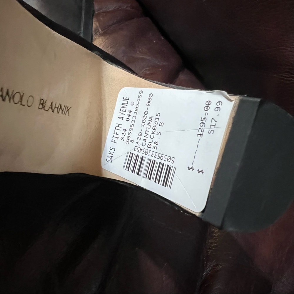 manolo blahnik boots NWOBox size 38 1/2 - Picture 5 of 5